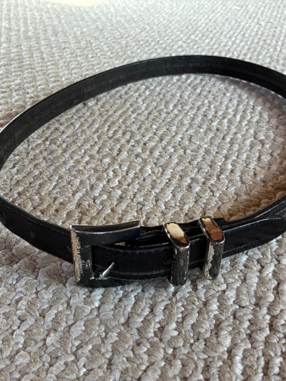 Vintage Bebe Y2K Vintage Leather Belt Black READ Classic Capsule Minimalist